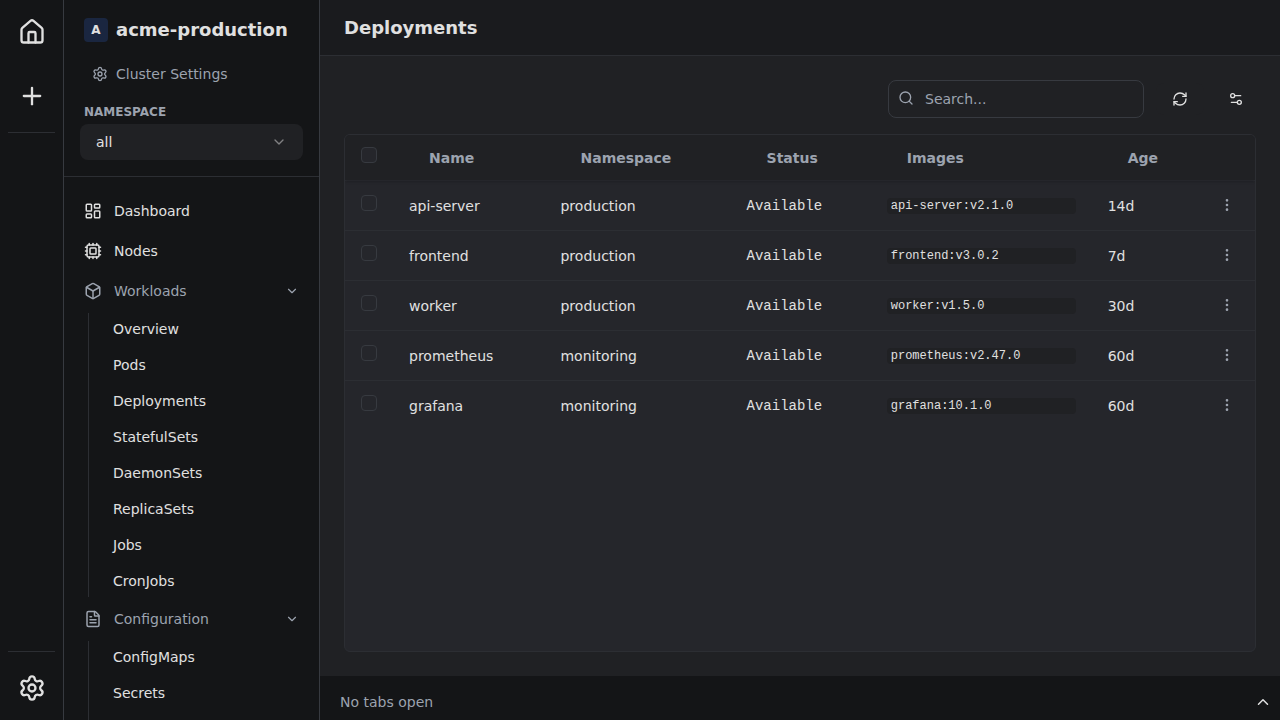 Deployment management